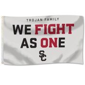 USC Trojans Gray We Fight As One Flag